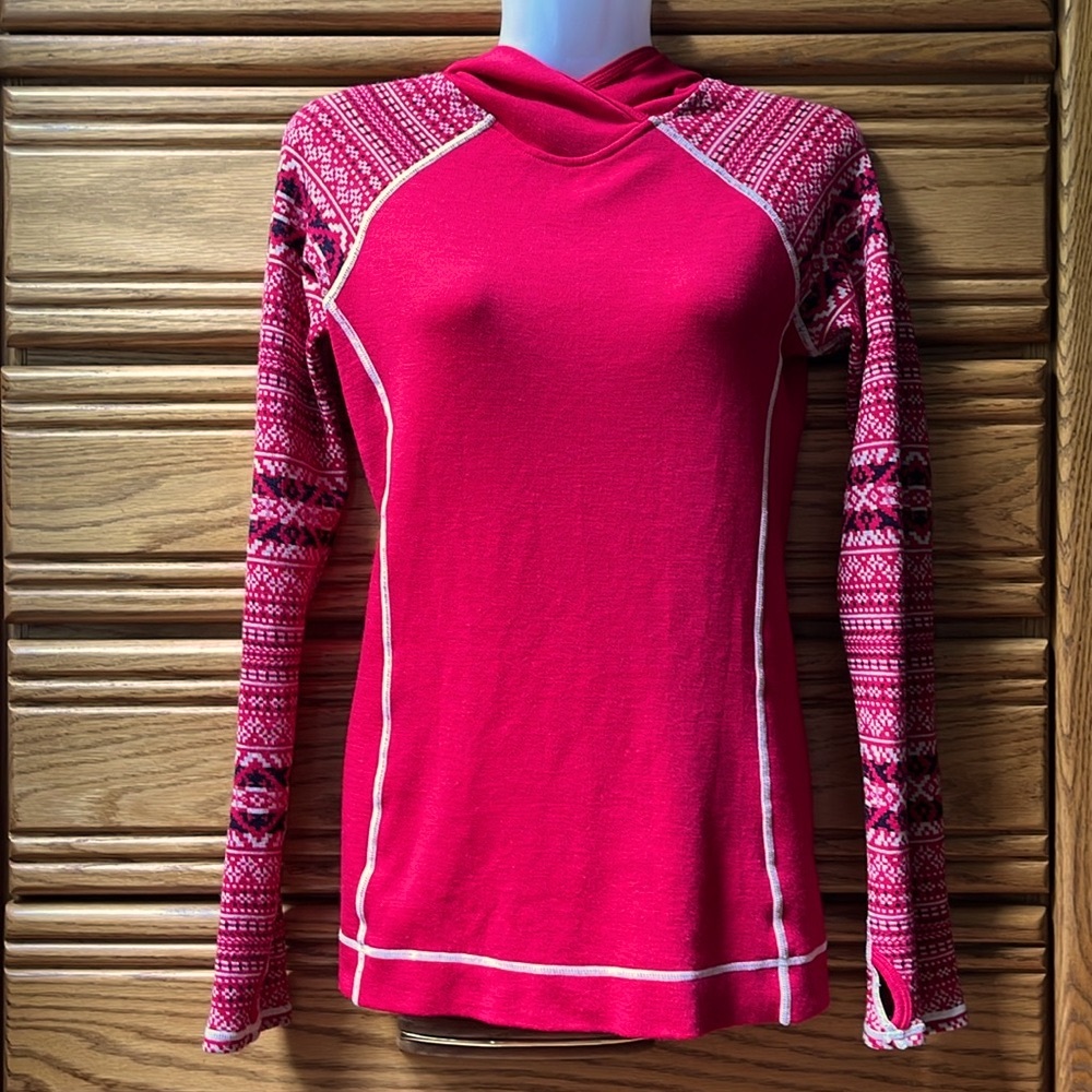 Dakini / Akini • 100% Merino Wool Hooded Pull-on Sweater • Women's Size Small S
